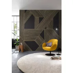   Rasch Schöner Wohnen Cosy Living vlies anyagú fekete, barna színű geometriai Modern panel