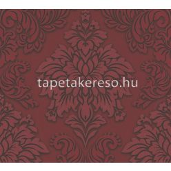   AS Creation Metropolitan Storys habos, vlies anyagú bordó, csillámos színű barokk klasszikus tapéta
