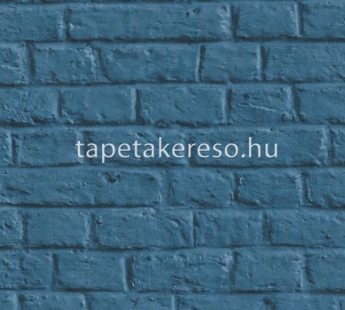 AS Creation Metropolitan Storys vinyl, vlies anyagú kék színű téglamintás klasszikus tapéta