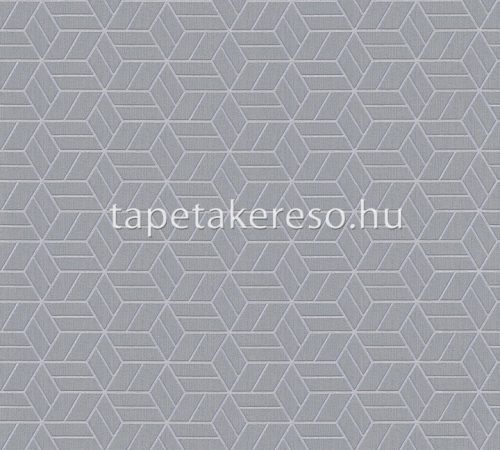 AS Creation Metropolitan Storys habos, vlies anyagú szürke, ezüst, csillámos színű 3d, geometriai modern tapéta