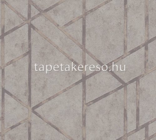 AS Creation Metropolitan Storys vinyl, vlies anyagú szürke, beige színű geometriai modern tapéta