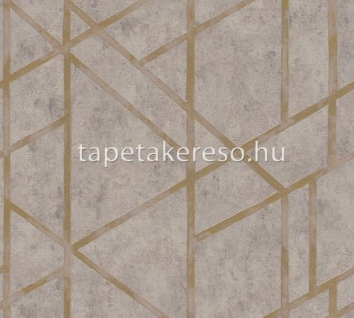 AS Creation Metropolitan Storys vinyl, vlies anyagú homok, sárga színű geometriai modern tapéta