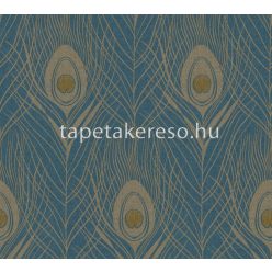   Architects Paper Finest vlies, vinyl anyagú türkiz, barna színű tollas modern tapéta