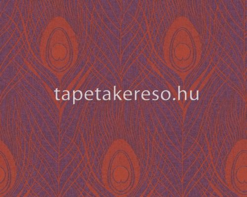 Architects Paper Absolutely Chic vlies anyagú lila, narancssárga színű madártollas modern tapéta