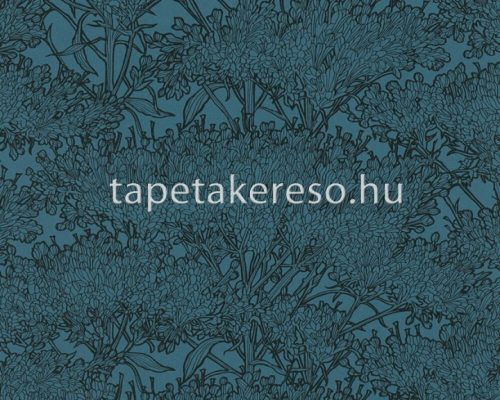 Architects Paper Absolutely Chic vlies anyagú türkiz, fekete színű fás modern tapéta