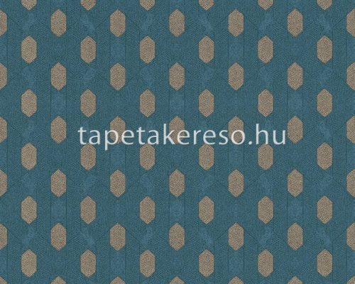 Architects Paper Absolutely Chic vlies anyagú türkiz, szürke színű geometriai modern tapéta