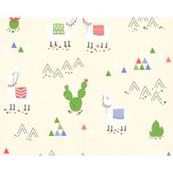   AS Creation Boys & Girls 6 vlies anyagú zöld, beige, kék, fehér, korall, szürke színű növényes, állatos gyerek tapéta