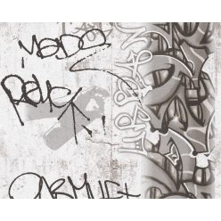   AS Creation Boys & Girls 6 papír anyagú fekete, szürke színű grafiti gyerek tapéta