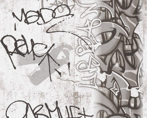 AS Creation Boys & Girls 6 papír anyagú fekete, szürke színű grafiti gyerek tapéta
