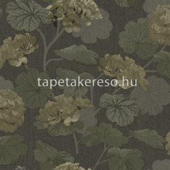   Midbec Passion vlies, vinyl anyagú szürke, barna, zöld színű virágos, textilhatású modern, natural tapéta