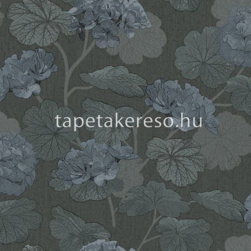 Midbec Passion vlies, vinyl anyagú szürke, kék, zöld színű virágos, textilhatású modern, natural tapéta
