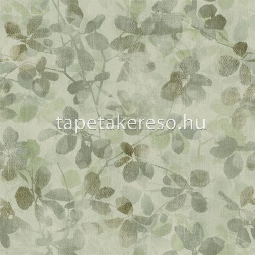 Midbec Passion vlies, vinyl anyagú zöld, barna színű textilhatású, leveles modern, natural tapéta