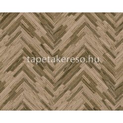   AS Creation Versace 4 vlies, vinyl anyagú barna színű geometriai, famintás klasszikus tapéta