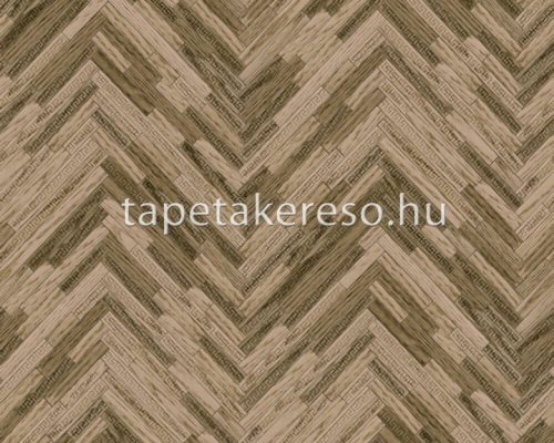 AS Creation Versace 4 vlies, vinyl anyagú barna színű geometriai, famintás klasszikus tapéta