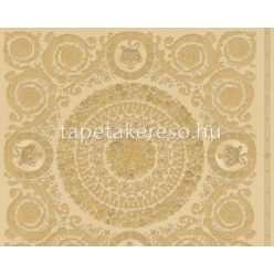   AS Creation Versace 4 vlies, vinyl anyagú beige, arany színű kazettás, barokk, feliratos klasszikus tapéta