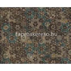   AS Creation New Walls vlies anyagú barna, zöld színű csempe modern tapéta