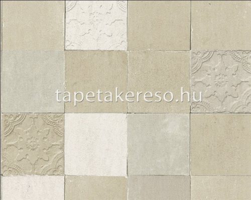 AS Creation New Walls vlies anyagú beige, homok színű csempe modern tapéta
