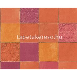   AS Creation New Walls vlies anyagú lila, terrakotta színű csempe modern tapéta