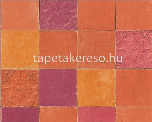 AS Creation New Walls vlies anyagú lila, terrakotta színű csempe modern tapéta