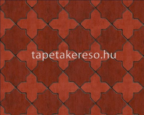 AS Creation New Walls vlies anyagú piros, bordó színű geometriai modern tapéta
