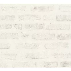   AS Creation 111 Shades of  White vinyl, vlies anyagú szürke színű téglamintás modern tapéta