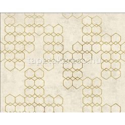  AS Creation New Walls vlies anyagú arany, beige, szürke színű geometriai, koptatott modern tapéta