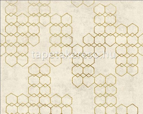 AS Creation New Walls vlies anyagú arany, beige, szürke színű geometriai, koptatott modern tapéta