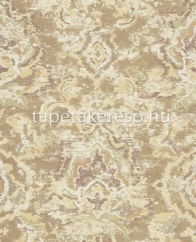 Eijffinger Sundari vlies anyagú beige, zöld, barna színű virágos, textilhatású retro tapéta