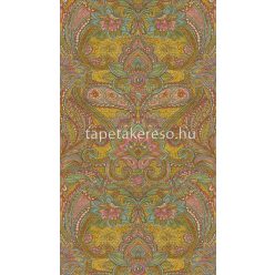   Eijffinger Sundari vlies anyagú arany, türkiz, kék, rózsaszín, fekete színű henna retro poszter