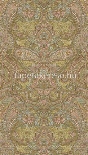 Eijffinger Sundari vlies anyagú arany, rózsaszín, kék, zöld színű henna retro poszter