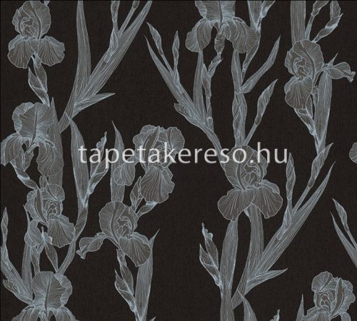 AS Creation Daniel Hechter 6 vlies, vinyl anyagú fekete, szürke színű virágos modern tapéta