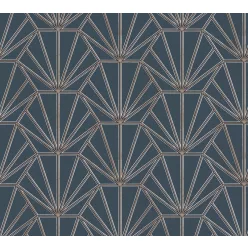   AS Creation Daniel Hechter 6 vlies, vinyl anyagú kék, fehér, barna színű art deco, geometriai modern tapéta