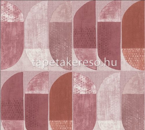AS Creation Geo Nordic vlies, vinyl anyagú piros, bordó, mályva színű geometriai modern tapéta