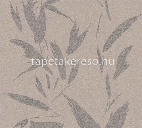 AS Creation New Elegance vlies, habos anyagú beige, ezüst, szürke színű leveles modern tapéta
