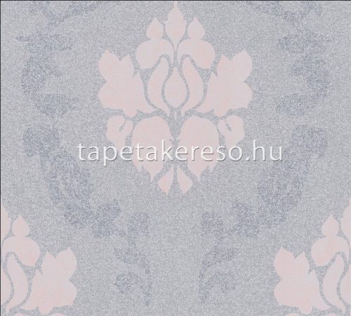 AS Creation New Elegance vlies, habos anyagú szürke, rózsaszín színű barokk modern tapéta