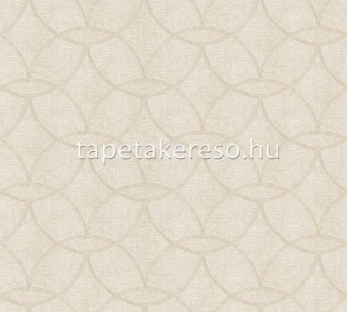 AS Creation Villa vlies anyagú beige, csillámos színű körös, geometriai modern tapéta