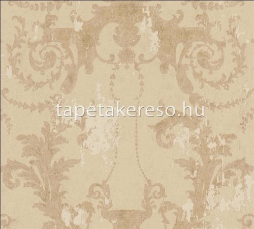AS Creation History of Art vinyl, vlies anyagú barna, homok, arany színű koptatott, barokk klasszikus tapéta