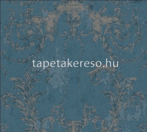 AS Creation History of Art vinyl, vlies anyagú kék, szürke színű koptatott, barokk klasszikus tapéta