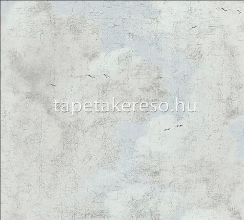 AS Creation History of Art vinyl, vlies anyagú kék, szürke színű felhős, repedezett klasszikus tapéta