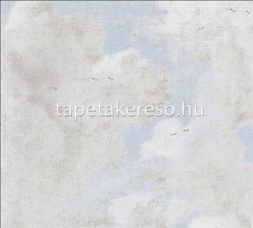 AS Creation History of Art vinyl, vlies anyagú kék, fehér, szürke színű felhős, repedezett klasszikus tapéta