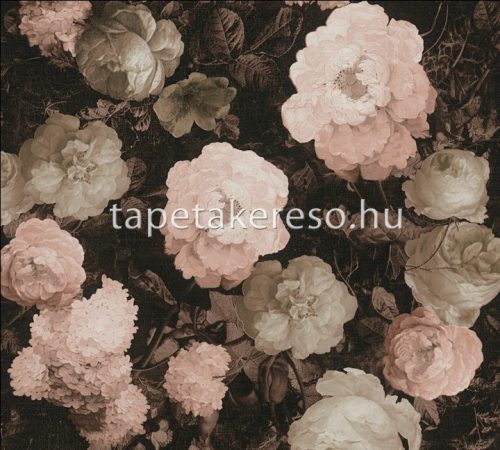 AS Creation History of Art vinyl, vlies anyagú fekete, rózsaszín, barna, fehér színű virágos romantikus tapéta