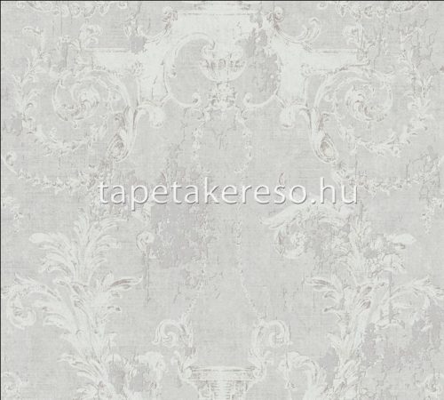 AS Creation History of Art vinyl, vlies anyagú szürke, fehér színű koptatott, barokk modern tapéta