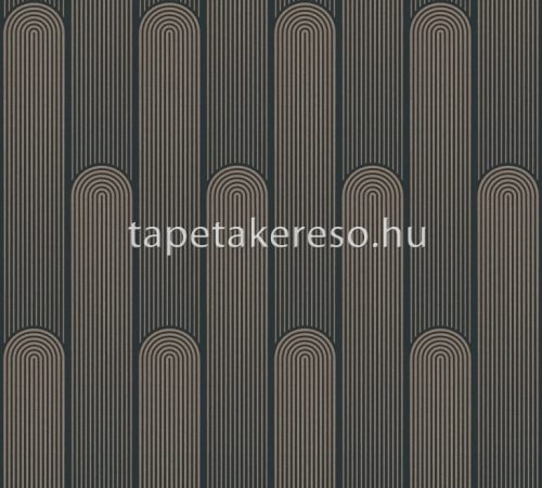 AS Creation Black is Beautiful vlies, habos anyagú fekete, barna színű geometriai modern tapéta