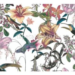   Architects Paper Jungle Chic vlies anyagú fehér, kék, zöld, sárga, rózsaszín, fekete, barna színű madaras, virágos romantikus tapéta