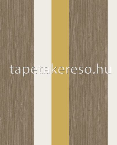 Eijffinger Stripes + vlies anyagú mustársárga, barna, szürke színű csíkos modern tapéta