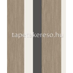   Eijffinger Stripes + vlies anyagú barna, szürke, fehér színű csíkos modern tapéta
