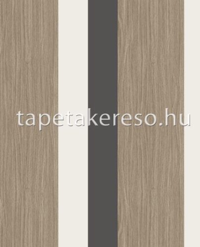Eijffinger Stripes + vlies anyagú barna, szürke, fehér színű csíkos modern tapéta