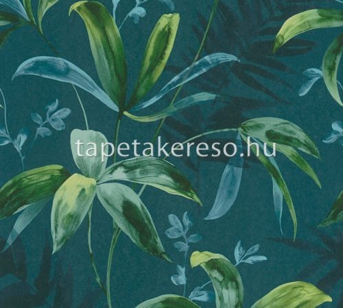 Architects Paper Jungle Chic vlies anyagú kék, zöld, sárga színű leveles romantikus tapéta