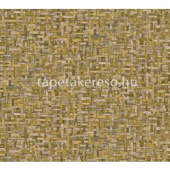   Architects Paper Jungle Chic vlies anyagú mustársárga, szürke színű fonott romantikus tapéta