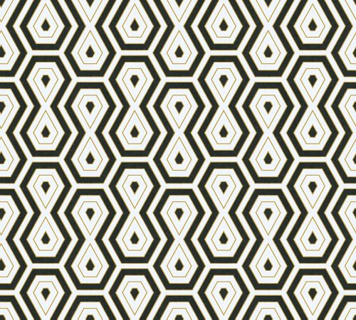 Architects Paper Jungle Chic vlies anyagú fehér, fekete, arany színű geometriai romantikus tapéta